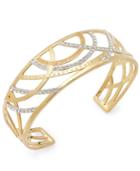 Sis By Simone I Smith Forever Shaunie 18k Gold Over Sterling Silver Bracelet, Crystal Loyal Fab Loving Cuff Bracelet (1.6-1.7mm)