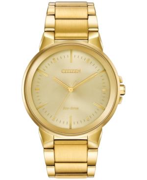 Citizen Eco-drive Men's Axiom Gold-tone Stainless Steel Bracelet Watch 41mm
