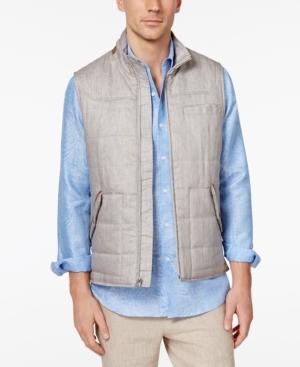 Tasso Elba Men's Tuscan Quilted Vest With Faux Suede Trim, Only At Macy's