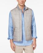 Tasso Elba Men's Tuscan Quilted Vest With Faux Suede Trim, Only At Macy's