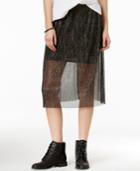 Shift Juniors' Sheer Metallic Pencil Skirt