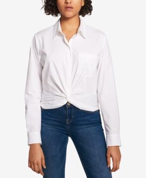 Tommy Hilfiger Twist-hem Button-down Shirt, Created For Macy's