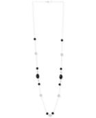 Onyx (30 Ct. T.w.) And Cultured Freshwater Pearl (4mm) Necklace In 14k Gold Over Sterling Silver