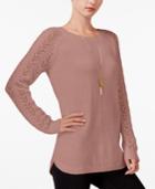 Maison Jules Pointelle Sweater, Created For Macy's