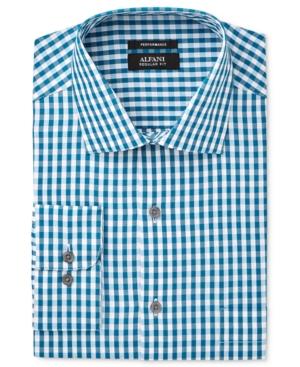 Alfani Men's Classic-fit Performance Oversized Check Dress Shirt, Created For Macy's