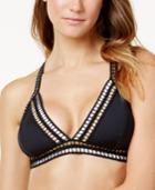 La Blanca Metallic Ribbon-stitch Bikini Top Women's Swimsuit