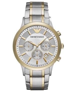 Emporio Armani Men's Chronograph Two-tone Stainless Steel Bracelet Watch 43mm