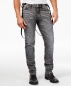 Guess Men's Slim-fit Tapered Jeans With Suspenders