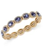 Charter Club Gold-tone Pave & Blue Stone Bracelet, Only At Macy's
