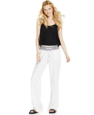 Rewash Juniors' Smocked-waist Soft Pants