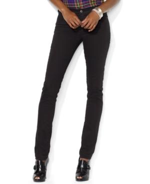 Lauren Jeans Co. Jeans, Super Stretch Slimming Modern Skinny, Black Wash