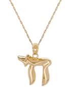 Chai 18 Pendant Necklace In 14k Gold