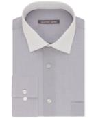 Geoffrey Beene Men's Classic/regular Fit Wrinkle Free Aloe Wash Grey Solid Dress Shirt, Only At Macy's