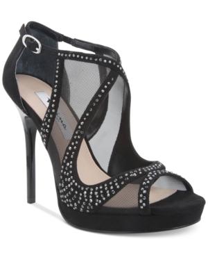 Nina Franca Platform Peep-toe Evening Sandals Women's Shoes