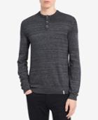 Calvin Klein Jeans Men's Textured Henley Sweater
