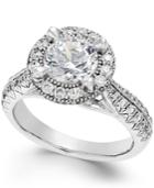 Certified Diamond Engagement Ring In 18k White Gold (2-1/2 Ct. T.w.)