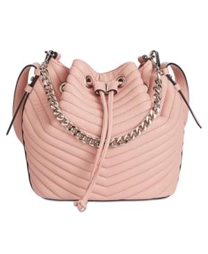 Steve Madden Marge Chevron Quilted Drawstring Bucket Bag