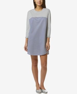Avec Les Filles Cotton Mixed-stripes Tunic Dress