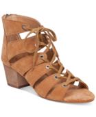 Lucky Brand Women's Genevie Ghillie Lace Up Sandals Women's Shoes