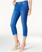 Nanette By Nanette Lepore Madison Azalea Bright Blue Wash Capri Jeans