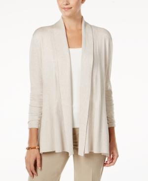 Charter Club Ribbed-detail Open-front Cardigan, Created For Macy's