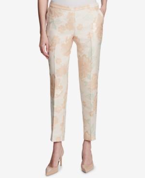 Calvin Klein Metallic Floral Print Pants