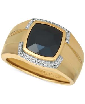 Le Vian Gents Men's Onyx & Diamond (1/6 Ct. T.w.) Ring In 14k Gold