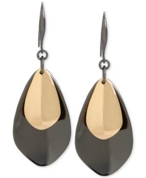 Robert Lee Morris Soho Two-tone Layered Sculptural Drop Earrings