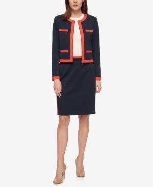 Tommy Hilfiger Zip-up Contrast-trim Blazer