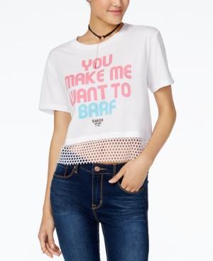 Nickelodeon X Love Tribe Juniors' Mesh Trim Clarissa Graphic T-shirt