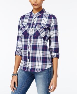 Roxy Juniors' Squary Plaid Shirt