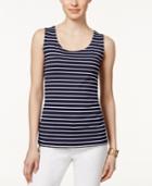 Charter Club Sleeveless Striped Top, Only At Macy's