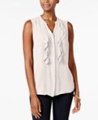 Charter Club Petite Ruffled Blouse, Created For Macy's