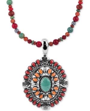 American West Multi-stone Pendant Necklace (12-1/4 Ct. T.w.) In Sterling Silver