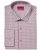 Alfani Red Fitted Performance Red Check Dress Shirt, Only At Macy's