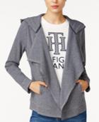 Tommy Hilfiger Draped Hooded Cardigan, Created For Macy's