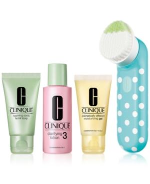 Clinique Clean Skin, Great Skin Sonic Brush Set (skin Type Iii/iv)