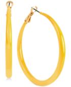 M. Haskell Gold-tone Yellow Hoop Earrings