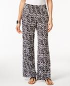 Ny Collection Petite Printed Wide-leg Soft Pants
