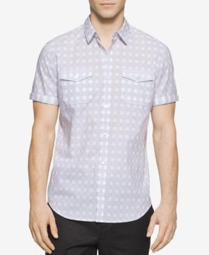 Calvin Klein Men's Slim-fit Basketweave Short-sleeve Shirt