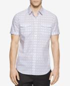 Calvin Klein Men's Slim-fit Basketweave Short-sleeve Shirt