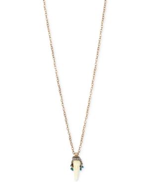 M. Haskell For Inc Gold-tone Pave And Bead Elephant Long Length Pendant Necklace, Only At Macy's
