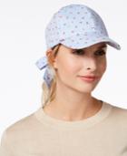 I.n.c. Striped Ditsy Floral Baseball Cap, Created For Macy's