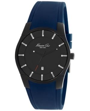 Kenneth Cole New York Men's Blue Silicone Strap Watch 42mm 10027724