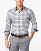 Tasso Elba Men's Big And Tall Long-sleeve Check Shirt, Only At Macy's