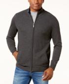 Club Room Men's Honeycomb Full-zip Pima Cotton Sweater, Created For Macy's