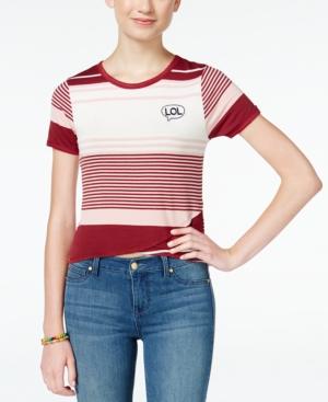 Rebellious One Juniors' Lol Patch Graphic T-shirt