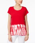 Style & Co Cotton Peplum Top, Created For Macy's