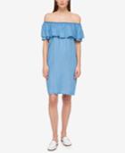 Tommy Hilfiger Ruffled Off-the-shoulder Dress, Only At Macy's
