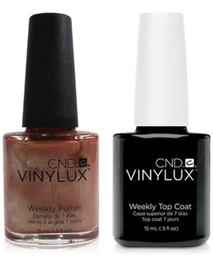 Creative Nail Design Vinylux Sienna Scribble Nail Polish & Top Coat (two Items), 0.5-oz, From Purebeauty Salon & Spa